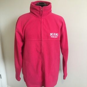 University of Miami “Waterproof” brand Pink Full Zip